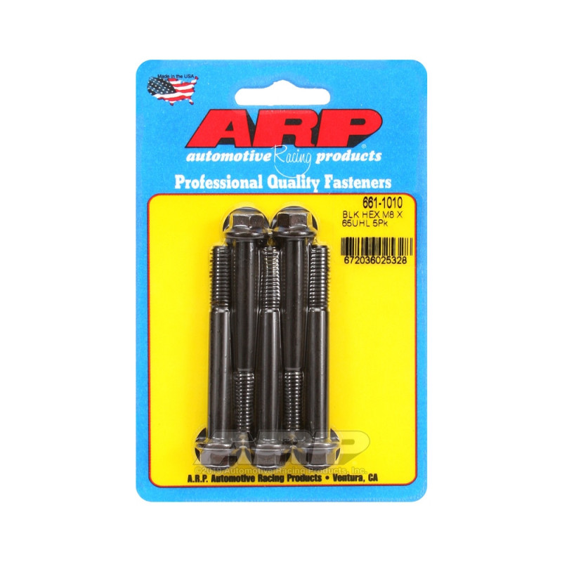 Set de șuruburi și piulițe universale ARP M8 x 1,25 – șuruburi hexagonale cu finisaj negru oxidat (x5) - ARP-661-1010 - 661-1010 - 3666618195728